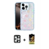 MARSİLYAN™- iPhone 15 Pro Max Kılıf Odak Prime - Siyah Buffer Cam Ekran Koruyucu + PVD Metal Kamera Lens - LT
