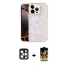 MARSİLYAN™- iPhone 15 Pro Max Kılıf Odak Prime - Siyah Buffer Cam Ekran Koruyucu + PVD Metal Kamera Lens - LT