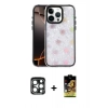 MARSİLYAN™- iPhone 15 Pro Max Kılıf Odak Prime - Siyah Buffer Cam Ekran Koruyucu + PVD Metal Kamera Lens - LT