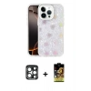MARSİLYAN™- iPhone 15 Pro Max Kılıf Odak Prime - Siyah Buffer Cam Ekran Koruyucu + PVD Metal Kamera Lens - LT
