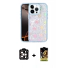MARSİLYAN™- iPhone 15 Pro Max Kılıf Odak Prime - Siyah Buffer Cam Ekran Koruyucu + PVD Metal Kamera Lens - TU