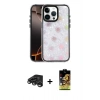 MARSİLYAN™- iPhone 15 Pro Max Kılıf Odak Prime - Siyah Buffer Cam Ekran Koruyucu + Raze Metal Kamera Lens - TMGI