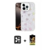 MARSİLYAN™- iPhone 15 Pro Max Kılıf Odak Prime - Siyah Buffer Cam Ekran Koruyucu + PVD Metal Kamera Lens - SH