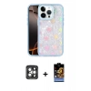 MARSİLYAN™- iPhone 15 Pro Max Kılıf Odak Prime - Siyah Buffer Hayalet Cam Ekran Koruyucu + PVD Metal Kamera Lens - GI