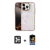 MARSİLYAN™- iPhone 15 Pro Max Kılıf Odak Prime - Siyah Buffer Hayalet Cam Ekran Koruyucu + PVD Metal Kamera Lens - GI