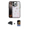 MARSİLYAN™- iPhone 15 Pro Max Kılıf Odak Prime - Siyah Buffer Hayalet Cam Ekran Koruyucu + Raze Metal Kamera Lens - LT