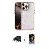 MARSİLYAN™- iPhone 15 Pro Max Kılıf Odak Prime - Siyah Buffer Hayalet Cam Ekran Koruyucu + Raze Metal Kamera Lens - LT
