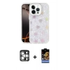 MARSİLYAN™- iPhone 15 Pro Max Kılıf Odak Prime - Siyah Buffer Hayalet Cam Ekran Koruyucu + PVD Metal Kamera Lens - GS