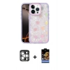 MARSİLYAN™- iPhone 15 Pro Max Kılıf Odak Prime - Siyah Buffer Hayalet Cam Ekran Koruyucu + PVD Metal Kamera Lens - GS