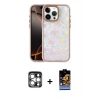 MARSİLYAN™- iPhone 15 Pro Max Kılıf Odak Prime - Siyah Buffer Hayalet Cam Ekran Koruyucu + PVD Metal Kamera Lens - GS