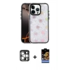 MARSİLYAN™- iPhone 15 Pro Max Kılıf Odak Prime - Siyah Buffer Hayalet Cam Ekran Koruyucu + PVD Metal Kamera Lens - GS