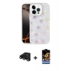 MARSİLYAN™- iPhone 15 Pro Max Kılıf Odak Prime - Siyah Buffer Hayalet Cam Ekran Koruyucu + Raze Metal Kamera Lens - SH