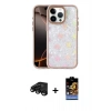 MARSİLYAN™- iPhone 15 Pro Max Kılıf Odak Prime - Siyah Buffer Hayalet Cam Ekran Koruyucu + Raze Metal Kamera Lens - SH