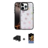 MARSİLYAN™- iPhone 15 Pro Max Kılıf Odak Prime - Siyah Buffer Hayalet Cam Ekran Koruyucu + Raze Metal Kamera Lens - SH