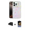MARSİLYAN™- iPhone 15 Pro Max Kılıf Odak Prime - Siyah Buffer Hayalet Cam Ekran Koruyucu + Raze Metal Kamera Lens - SH
