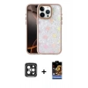 MARSİLYAN™- iPhone 15 Pro Max Kılıf Odak Prime - Siyah Buffer Hayalet Cam Ekran Koruyucu + Siyah PVD Metal Kamera Lens