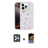 MARSİLYAN™- iPhone 15 Pro Max Kılıf Odak Prime - Siyah Buffer Hayalet Cam Ekran Koruyucu + Siyah PVD Metal Kamera Lens
