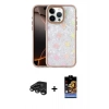 MARSİLYAN™- iPhone 15 Pro Max Kılıf Odak Prime - Siyah Buffer Hayalet Cam Ekran Koruyucu + Raze Metal Kamera Lens - TMGI