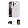 MARSİLYAN™- iPhone 15 Pro Max Kılıf Odak Prime - Siyah Buffer Hayalet Cam Ekran Koruyucu + Raze Metal Kamera Lens - TMGI