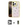 MARSİLYAN™- iPhone 15 Pro Max Kılıf Odak Prime - Siyah Joko Magic 5D Hayalet Cam + PVD Metal Kamera Lens - GS