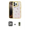 MARSİLYAN™- iPhone 15 Pro Max Kılıf Odak Prime - Siyah Joko Magic 5D Hayalet Cam + PVD Metal Kamera Lens - GI