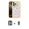 MARSİLYAN™- iPhone 15 Pro Max Kılıf Odak Prime - Siyah Joko Magic 5D Hayalet Cam + PVD Metal Kamera Lens - LT