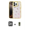 MARSİLYAN™- iPhone 15 Pro Max Kılıf Odak Prime - Siyah Joko Magic 5D Hayalet Cam + PVD Metal Kamera Lens - SH