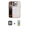 MARSİLYAN™- iPhone 15 Pro Max Kılıf Odak Prime - Siyah Polymer Nano Ekran Koruyucu + PVD Metal Kamera Lens - GI