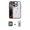 MARSİLYAN™- iPhone 15 Pro Max Kılıf Odak Prime - Siyah Polymer Nano Ekran Koruyucu + PVD Metal Kamera Lens - GI
