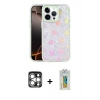 MARSİLYAN™- iPhone 15 Pro Max Kılıf Odak Prime - Siyah Polymer Nano Ekran Koruyucu + PVD Metal Kamera Lens - GS