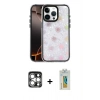 MARSİLYAN™- iPhone 15 Pro Max Kılıf Odak Prime - Siyah Polymer Nano Ekran Koruyucu + PVD Metal Kamera Lens - GS