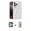 MARSİLYAN™- iPhone 15 Pro Max Kılıf Odak Prime - Siyah Polymer Nano Ekran Koruyucu + PVD Metal Kamera Lens - GS