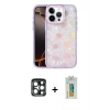 MARSİLYAN™- iPhone 15 Pro Max Kılıf Odak Prime - Siyah Polymer Nano Ekran Koruyucu + PVD Metal Kamera Lens - LT