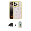 MARSİLYAN™- iPhone 15 Pro Max Kılıf Odak Prime - Siyah Polymer Nano Ekran Koruyucu + Raze Metal Kamera Lens - TMGI
