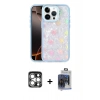MARSİLYAN™- iPhone 15 Pro Max Kılıf Odak Prime - Siyah Vanessa Magic Cam + PVD Metal Kamera Lens - GS