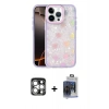 MARSİLYAN™- iPhone 15 Pro Max Kılıf Odak Prime - Siyah Vanessa Magic Cam + PVD Metal Kamera Lens - GS