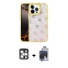 MARSİLYAN™- iPhone 15 Pro Max Kılıf Odak Prime - Siyah Vanessa Magic Cam + PVD Metal Kamera Lens - GS