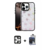 MARSİLYAN™- iPhone 15 Pro Max Kılıf Odak Prime - Siyah Vanessa Magic Cam + PVD Metal Kamera Lens - GS