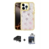 MARSİLYAN™- iPhone 15 Pro Max Kılıf Odak Prime - Siyah Vanessa Magic Cam + Raze Metal Kamera Lens - GS