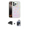 MARSİLYAN™- iPhone 15 Pro Max Kılıf Odak Prime - Siyah Vanessa Magic Cam + Raze Metal Kamera Lens - GS