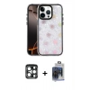 MARSİLYAN™- iPhone 15 Pro Max Kılıf Odak Prime - Siyah Vanessa Magic Cam + PVD Metal Kamera Lens - LT