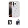 MARSİLYAN™- iPhone 15 Pro Max Kılıf Odak Prime - Siyah Vanessa Magic Cam + PVD Metal Kamera Lens - SH