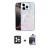 MARSİLYAN™- iPhone 15 Pro Max Kılıf Odak Prime - Siyah Vanessa Magic Cam + PVD Metal Kamera Lens - SH