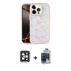 MARSİLYAN™- iPhone 15 Pro Max Kılıf Odak Prime - Siyah Vanessa Magic Cam + PVD Metal Kamera Lens - SH