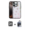 MARSİLYAN™- iPhone 15 Pro Max Kılıf Odak Prime - Siyah Vanessa Magic Cam + PVD Metal Kamera Lens - SH