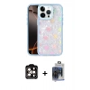 MARSİLYAN™- iPhone 15 Pro Max Kılıf Odak Prime - Siyah Vanessa Magic Cam + PVD Metal Kamera Lens - TU