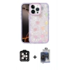 MARSİLYAN™- iPhone 15 Pro Max Kılıf Odak Prime - Siyah Vanessa Magic Cam + PVD Metal Kamera Lens - TU