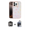 MARSİLYAN™- iPhone 15 Pro Max Kılıf Odak Prime - Siyah Vanessa Magic Cam + PVD Metal Kamera Lens - TU
