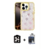 MARSİLYAN™- iPhone 15 Pro Max Kılıf Odak Prime - Siyah Vanessa Magic Cam + PVD Metal Kamera Lens - TU