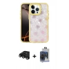 MARSİLYAN™- iPhone 15 Pro Max Kılıf Odak Prime - Siyah Vanessa Magic Cam + Siyah Raze Metal Kamera Lens
